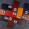 Handmade Leather iPhone Case, Full Grain Leather Cover for iPhone 17 16 15 14 13