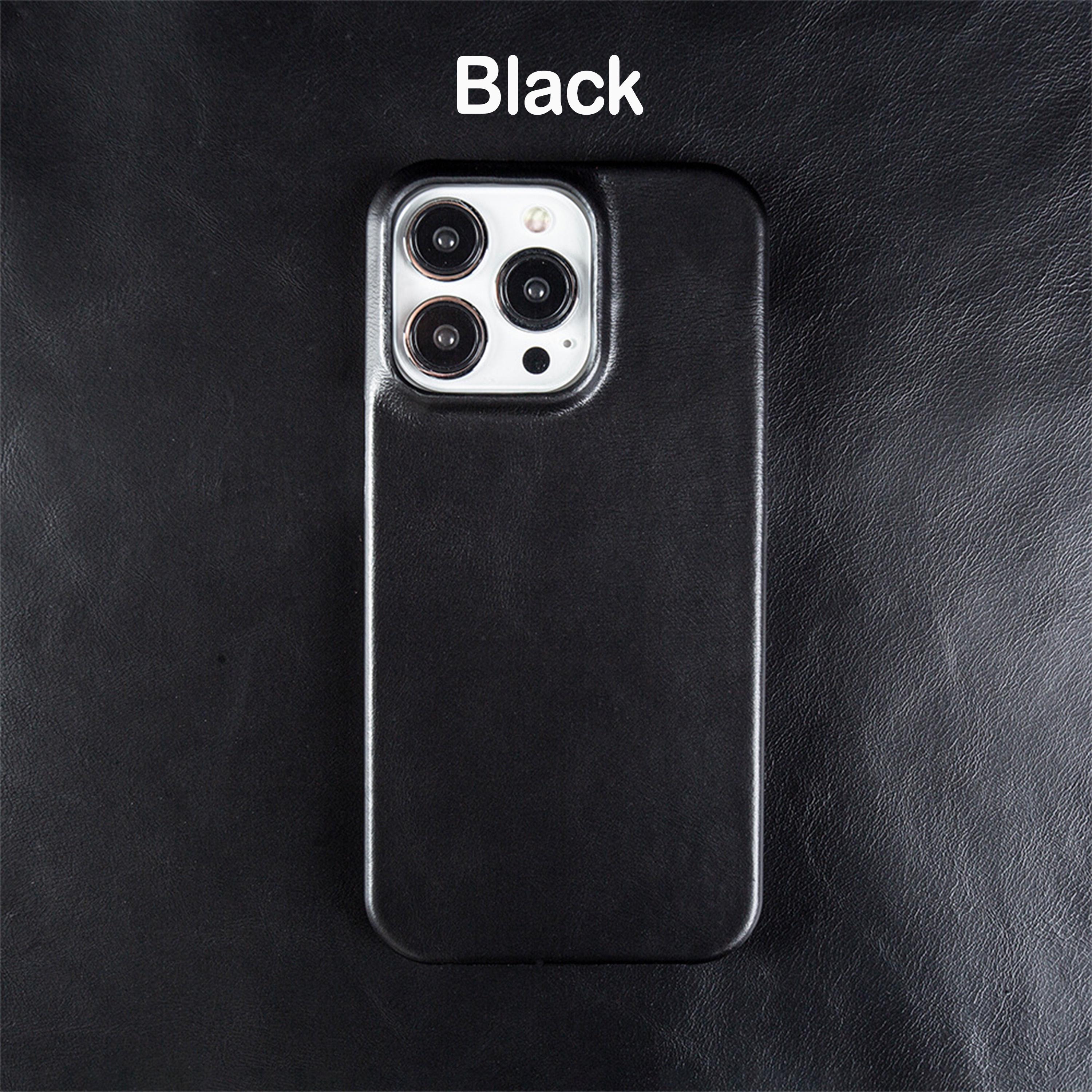 Handmade Leather iPhone Case, Full Grain Leather Cover for iPhone 17 16 15 14 13