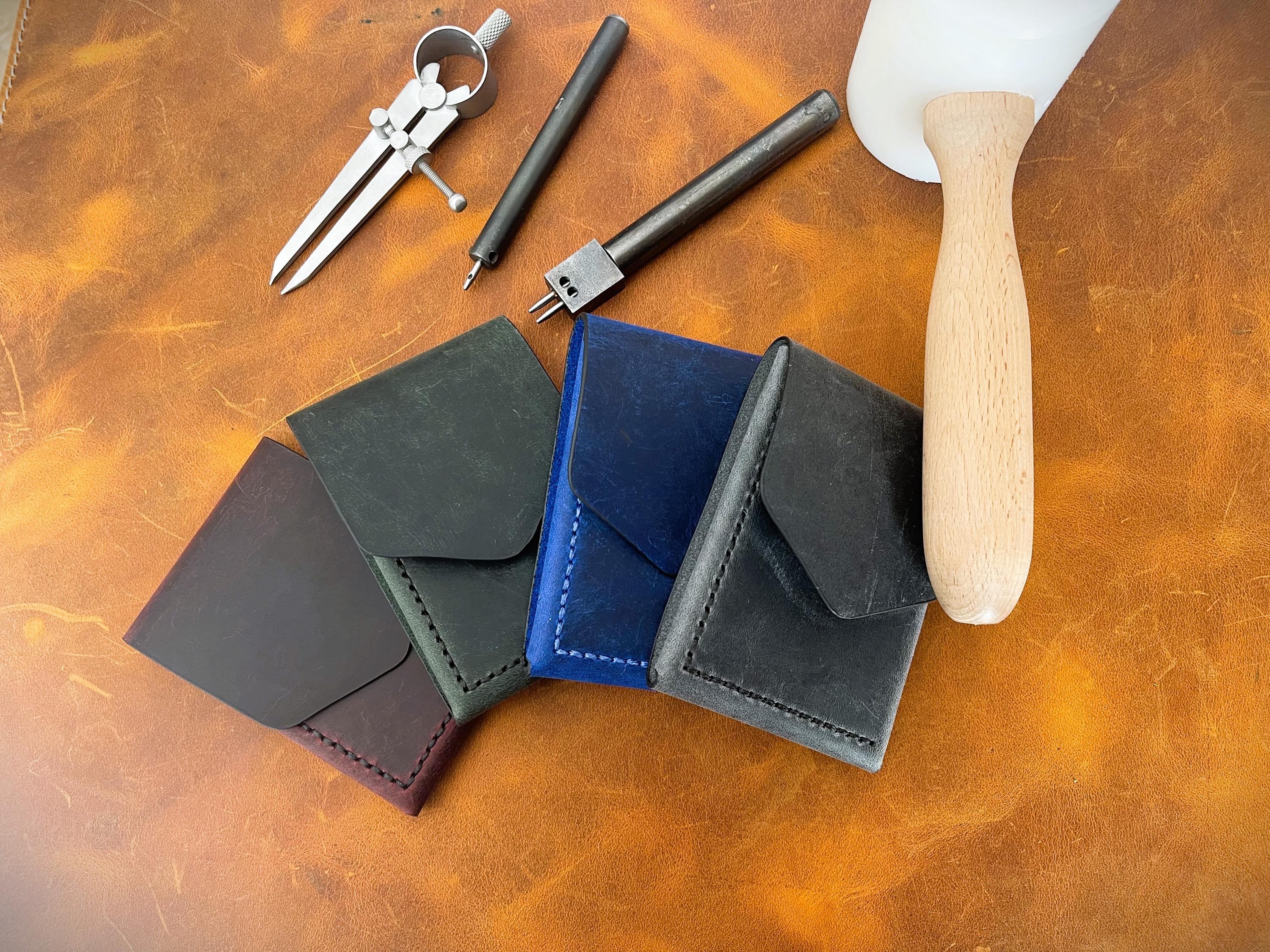 Leather Cash Wallet, Personalized Minimalist Leather Flap Wallet for Men, Slim Front Pocket Wallet, Gift For Father, Husband, Boyfriend, Dad