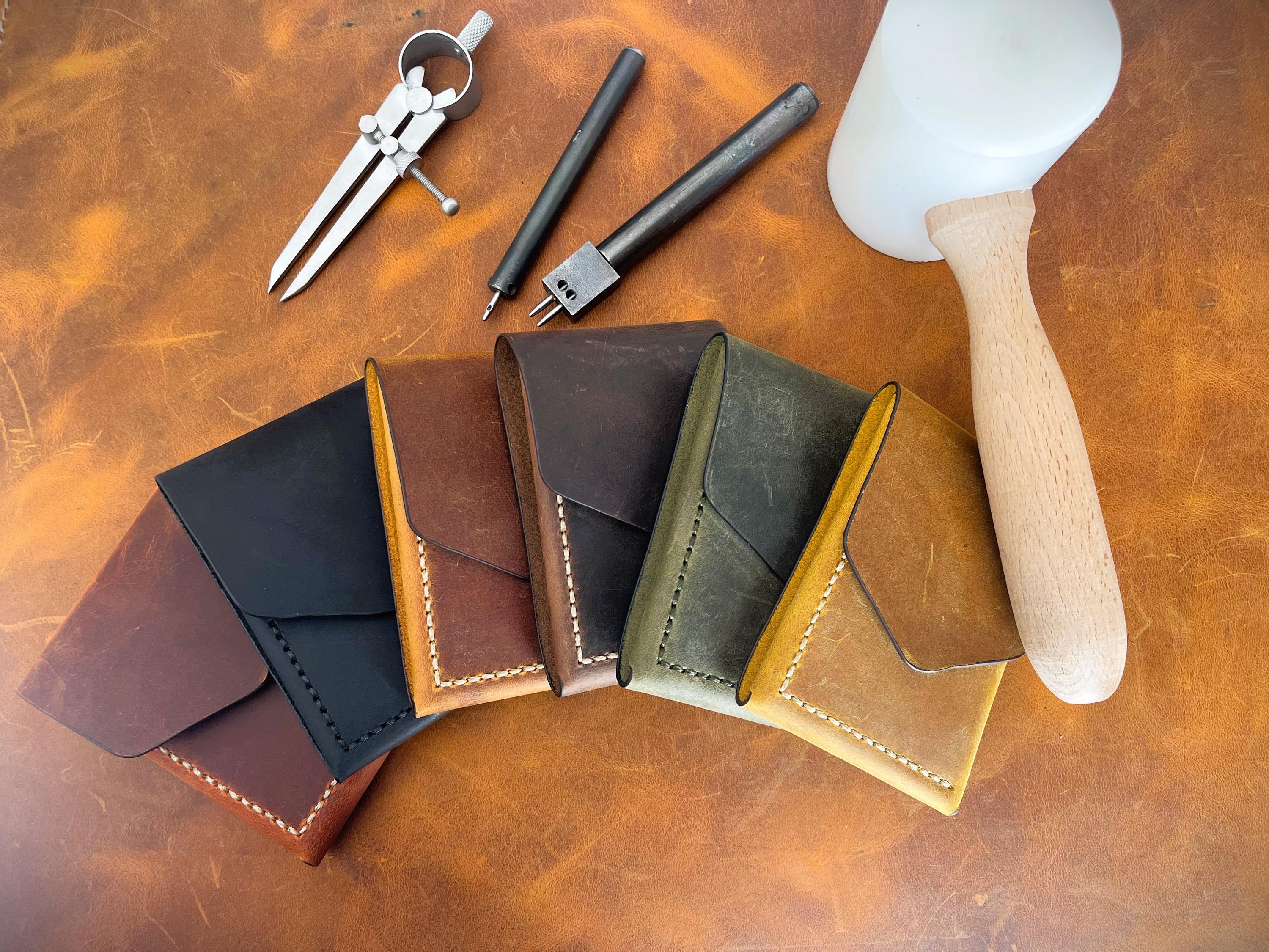 Leather Cash Wallet, Personalized Minimalist Leather Flap Wallet for Men, Slim Front Pocket Wallet, Gift For Father, Husband, Boyfriend, Dad