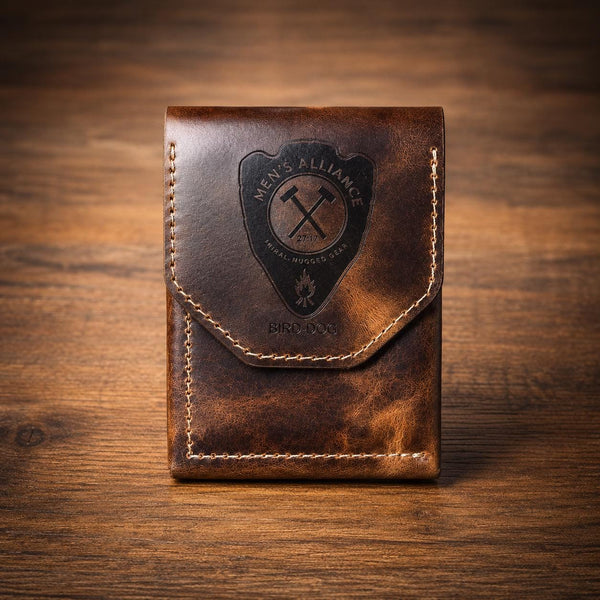 Personalized Full Grain Leather Cash Wallet for Men, Slim Front Pocket Card Holder, Handmade Minimalist Magnetic Flap Wallet, Gift for Him