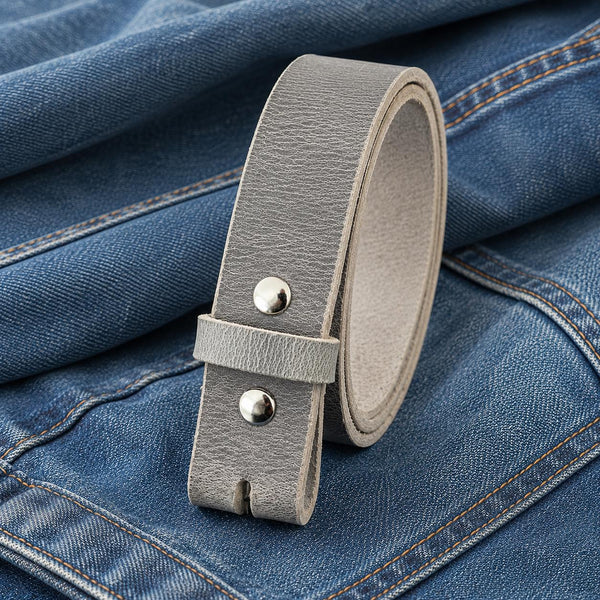 Leather Belt Without Buckle 1 1\2 Belt for your buckle | Brown leather no buckle belt | Buffalo Leather Belt for men | snap on leather belt