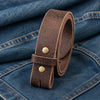 Leather Belt Without Buckle 1 1\2 Belt for your buckle | Brown leather no buckle belt | Buffalo Leather Belt for men | snap on leather belt