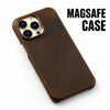Luxury MagSafe Leather Case, Full Grain Cowhide Cover for iPhone-17 Air & 16/15 Series