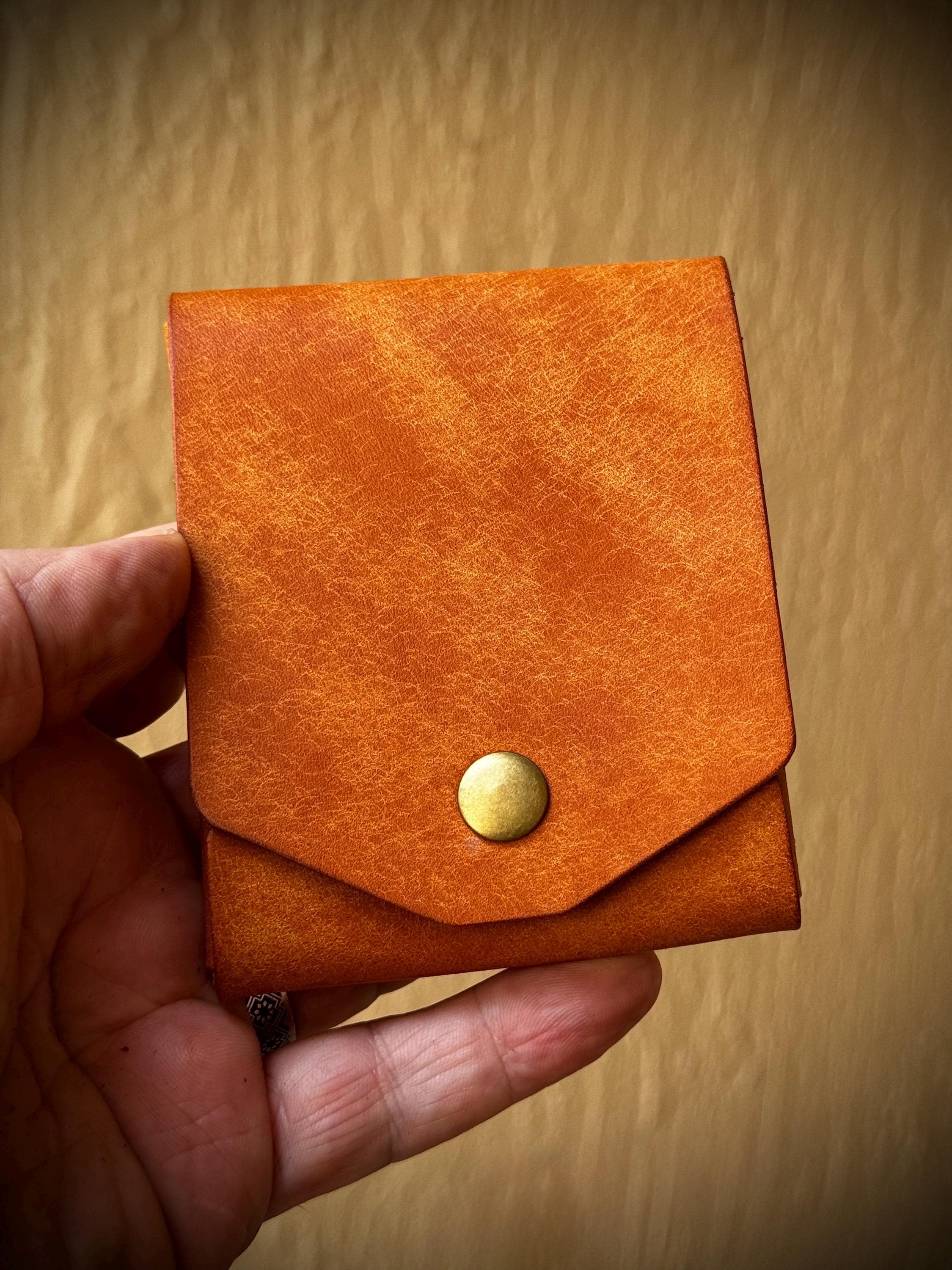 Handmade Italian Leather Wallet, Minimalist Card Holder with Pen Loop, William Tyndale