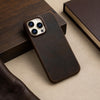 Luxury MagSafe Leather Case, Full Grain Cowhide Cover for iPhone-17 Air & 16/15 Series