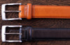 Men's Leather Dress Belt 1.25" Wide - Black, Burgundy, Tan - Made in USA