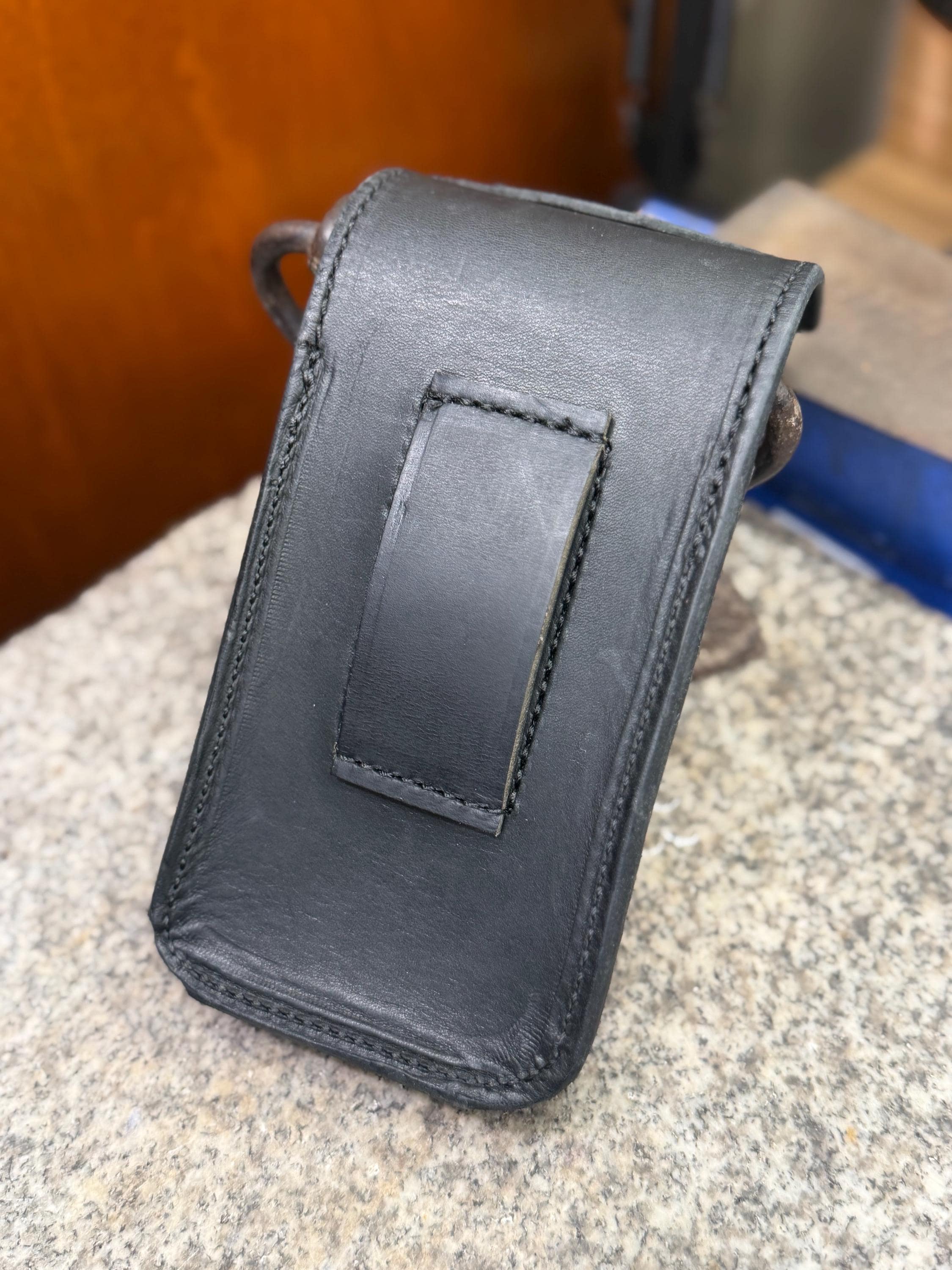 No-Scratch Leather Phone Holster, Mechanic Phone Case, Handmade Full Grain, Made in USA