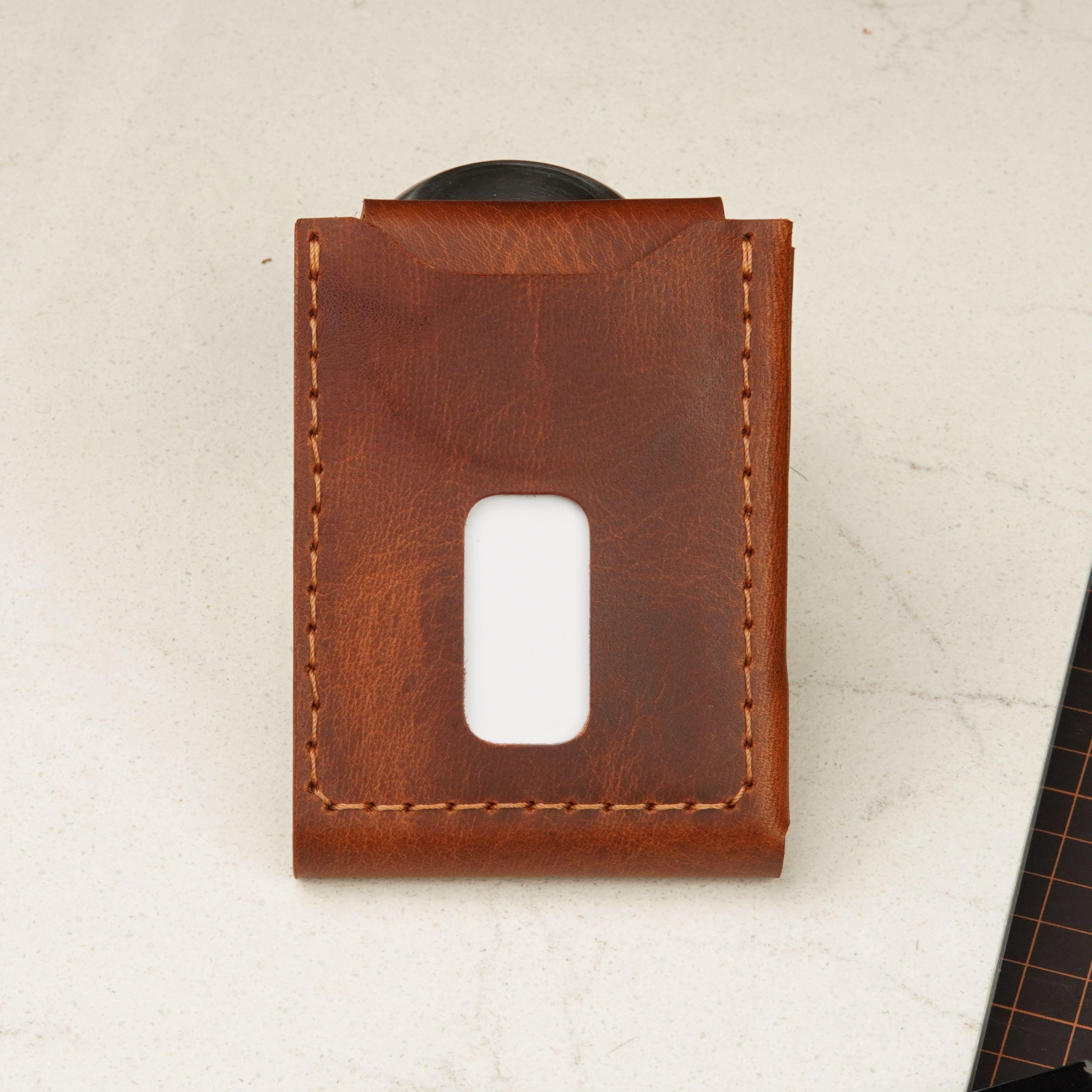 Leather Cash Wallet, Slim Card & Cash Holder, Handmade Minimalist Wallet, Front Pocket, Flap Wallet, Everyday Wallet - Black