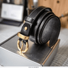 Vintage Full-Grain Leather Belt | Solid Brass Ring Buckle