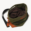 Open KAKAVY TRIO bag showing the lined interior and zip pocket