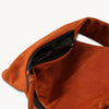 Orange Multi-Zip Leather Crossbody Bag