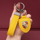 Valódi bőr Porsche kulcstartó