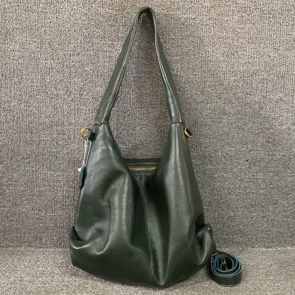 Soft Genuine Leather Hobo Tote Bag - Large Shoulder Bag